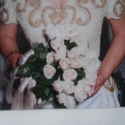 Aslanis Wedding Dress like new, detachable train, gold color, size S