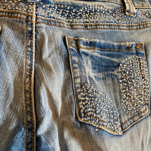 Jeans capri pants worn slightly, size 38