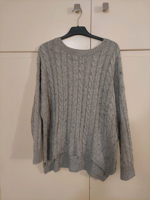 Atmosphere gray knitted sweater used, size S/M