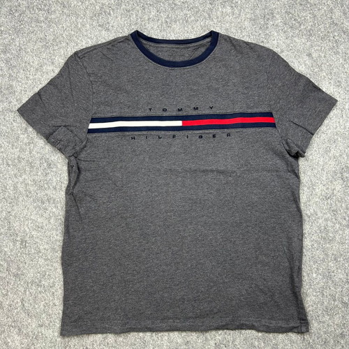 Tommy Hilfiger women's short-sleeve cotton t-shirt medium gray used