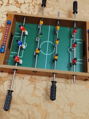 Table football used, missing ball