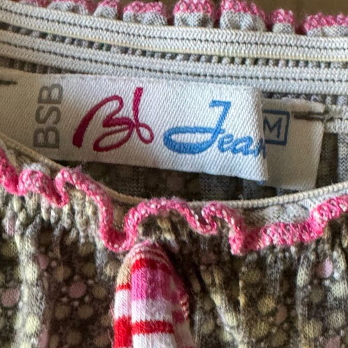 BSB mini dress like new, green and pink, size M