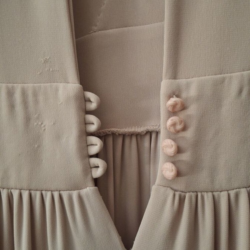 Maxi dress pink used with open back and button details