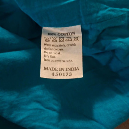 Monsoon cotton dress M / UK 12, petrol blue-green