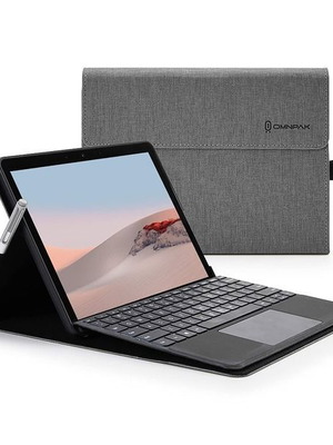 Omnpak case for Microsoft Surface Go 1/2/3/4 with stand and pen holder, grey