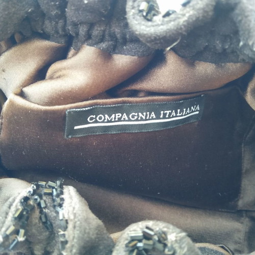 Compagnia Italiana handbag used with brown beads and gold sequins