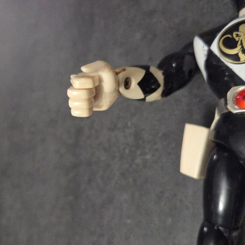 Mighty Morphin Power Rangers Black Ranger figure used, 19cm, Bandai 1993