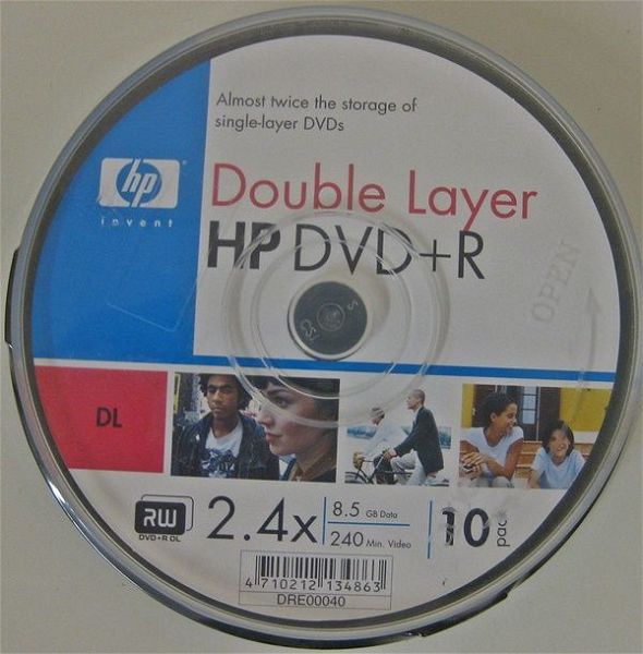  HP DVD+R DOUBLE LAYER P10