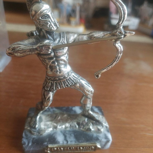 Spartan metal statue heavy, like new, height 12 cm