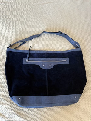 Balenciaga courier bag σαν καινούργιο, μαύρο δέρμα και σουέντ
