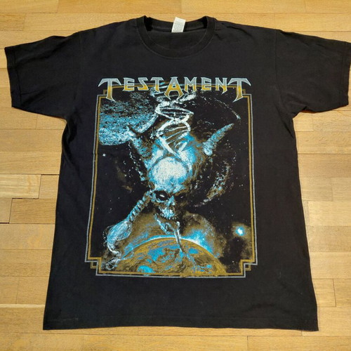 Testament Titans Of Creation Skull Cotton Shirt size M like new