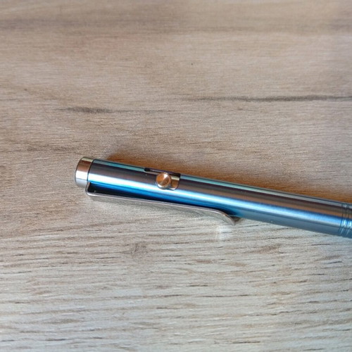 Custom Titanium Pen blue anodising, like new