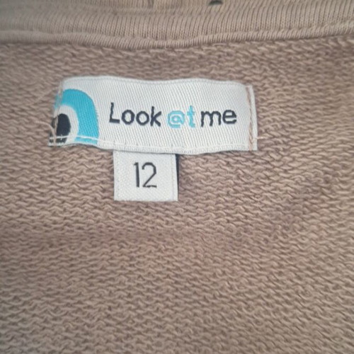 Two children's sweatshirts like new, black and beige, ages 10-12
