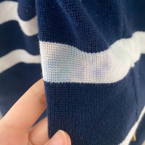 Ralph Lauren knit blazer navy and white