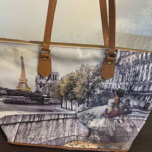 Y Not? Shoulder Bag Paris Print like new