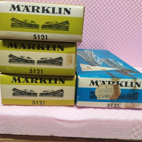 Marklin HO metal train tracks set with switches, curves, straights