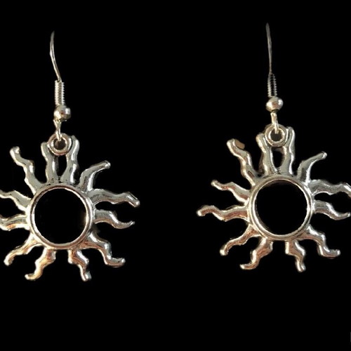 Sun earrings new, silver