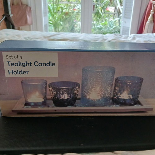 Glass set for tealights new
