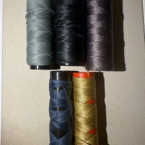 Waxed threads used