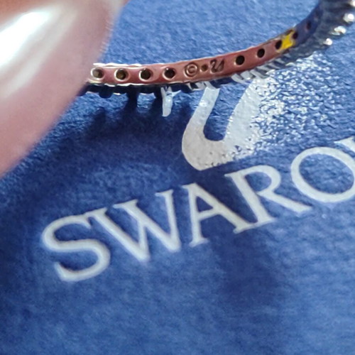 Swarovski ring new 925 silver plated with bright zircons