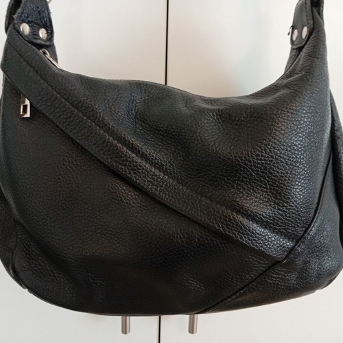 Creole black leather crossbody bag used