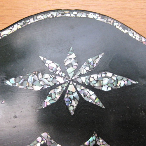 Mirror hanger used, handmade wooden with mother-of-pearl inlay
