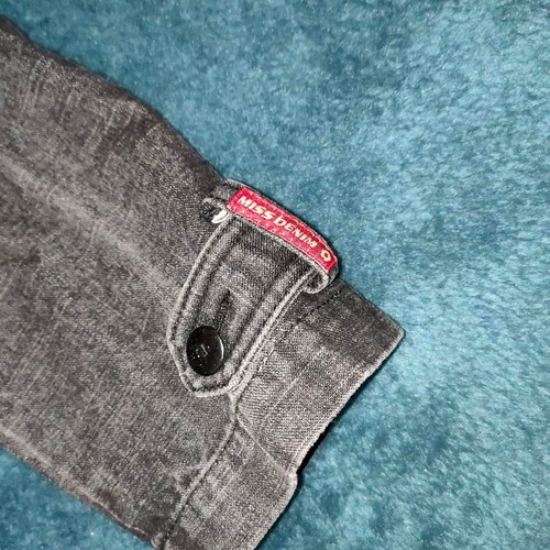 Denim coat Miss Denim XL like new, charcoal faded black