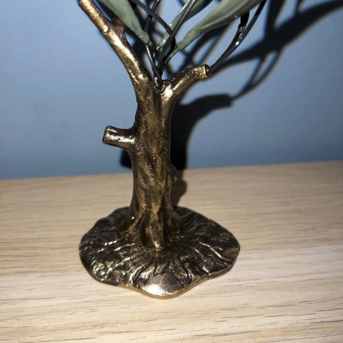 Bronze decorative olive tree new with golden details