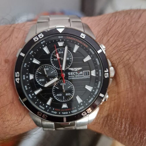 Sector ADV 2500 Chronograph men's watch new with stainless steel bracelet