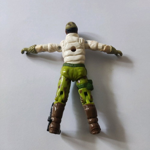 G.I. Joe Stalker Figure (Tundra Ranger v2) used, 1989 with helmet and kayak