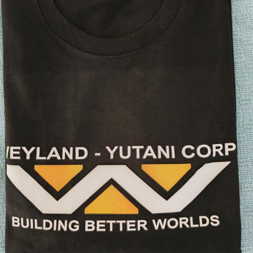 Weyland Yutani T-shirt black size L new, cotton, alien predator theme