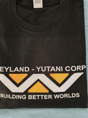 Weyland Yutani T-shirt μαύρο μέγεθος L καινούργιο, βαμβάκι, θέμα alien predator