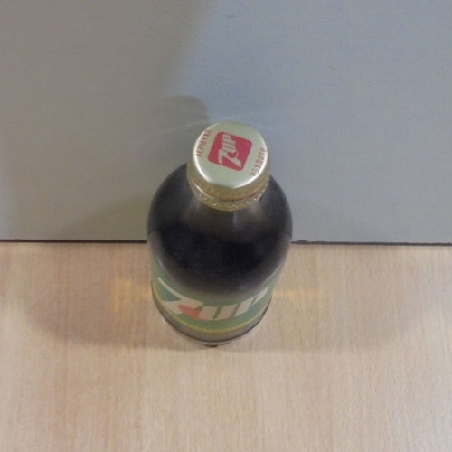 7 UP old glass bottle 250ml Greek bottling sealed like new