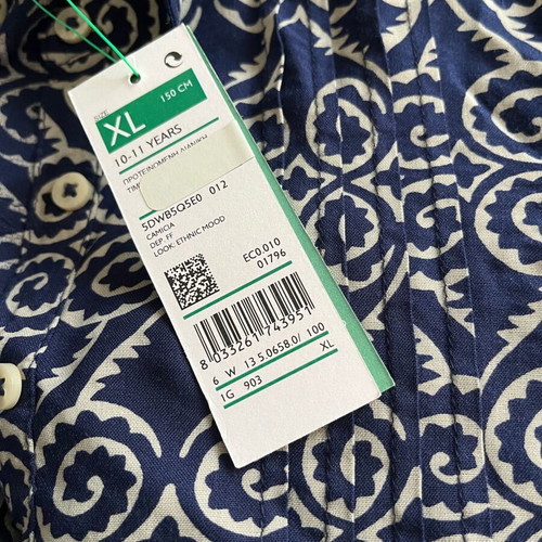Benetton shirt for girls XL 10-11 years new, 100% viscose