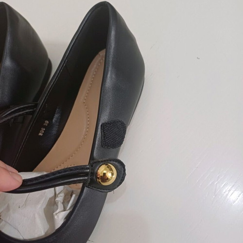 Ballerinas black and gold, new, size 39, large fit