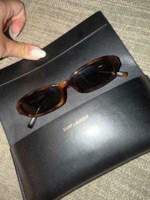 Γυαλιά ηλίου Saint Laurent, καφέ