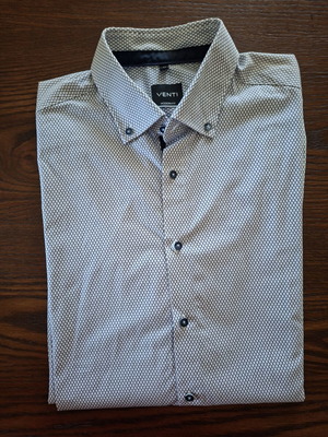 Venti men's shirt XL white and gray modern fit like new