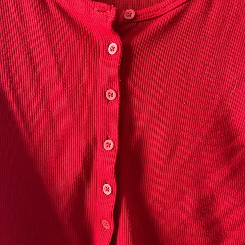 Bershka cardigan red thin used, size M