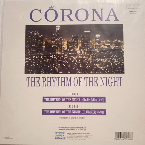 Maxi Single Corona The Rhythm Of The Night 1994