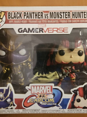 Black Panther vs Monster Hunter 2-Pack Funko Pop like new