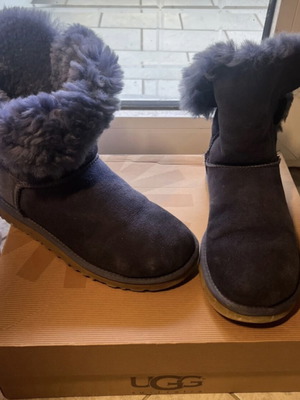 Ugg boots like new, leather, size 37, purple