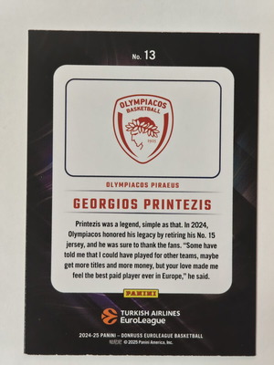 Georgios Printezis Night Moves Panini Donruss 2024 25 SSP