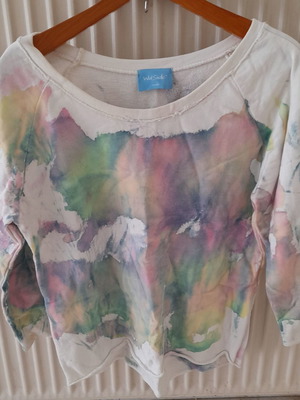 White multicolor blouse size XL