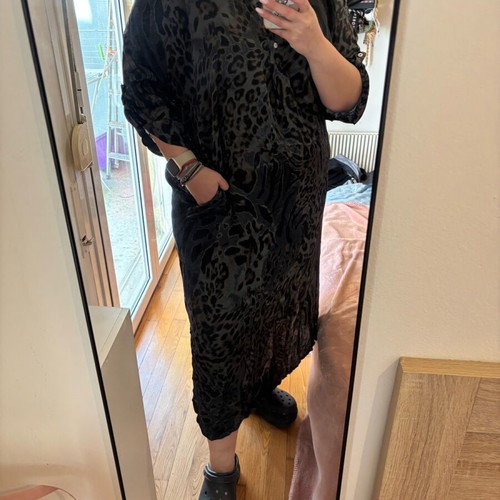 Animal print dress new, Italian, silk and viscose, size XXXL