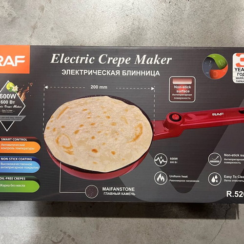 Electric crepe maker RAF R.5209 600W new, non-stick