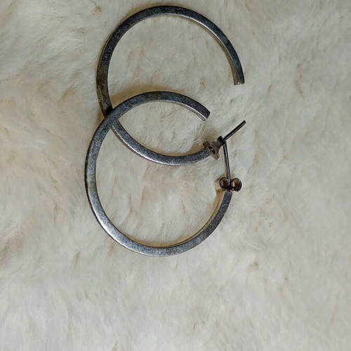 Silver hoop earrings used, 925 stamped, 6.46g