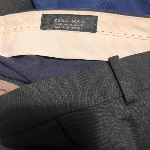 Zara suit pants new, gray, size 48