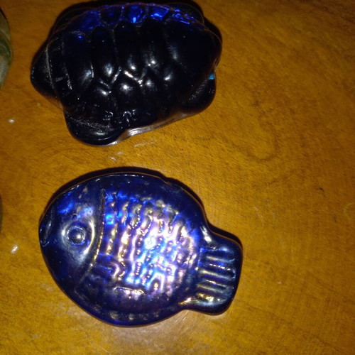 Decorative sea animals pack of 4, glass-like