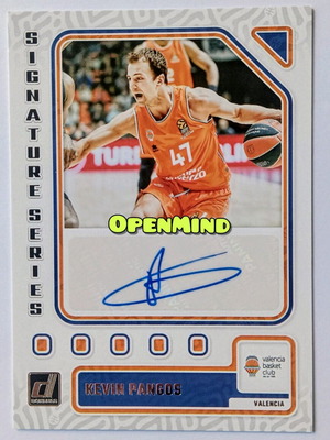 KEVIN PANGOS - Signatures Series Autograph - Valencia - Donruss Euroleague 2023-24