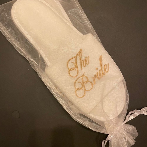 Bridal slippers unused, one size, The Bride